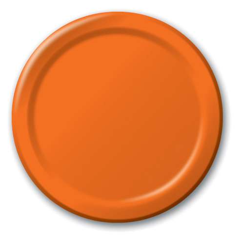Orange Dinner Plates - Click Image to Close